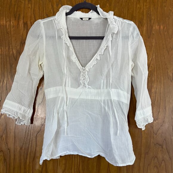 JCrew Ruffle Blouse - Picture 1 of 3